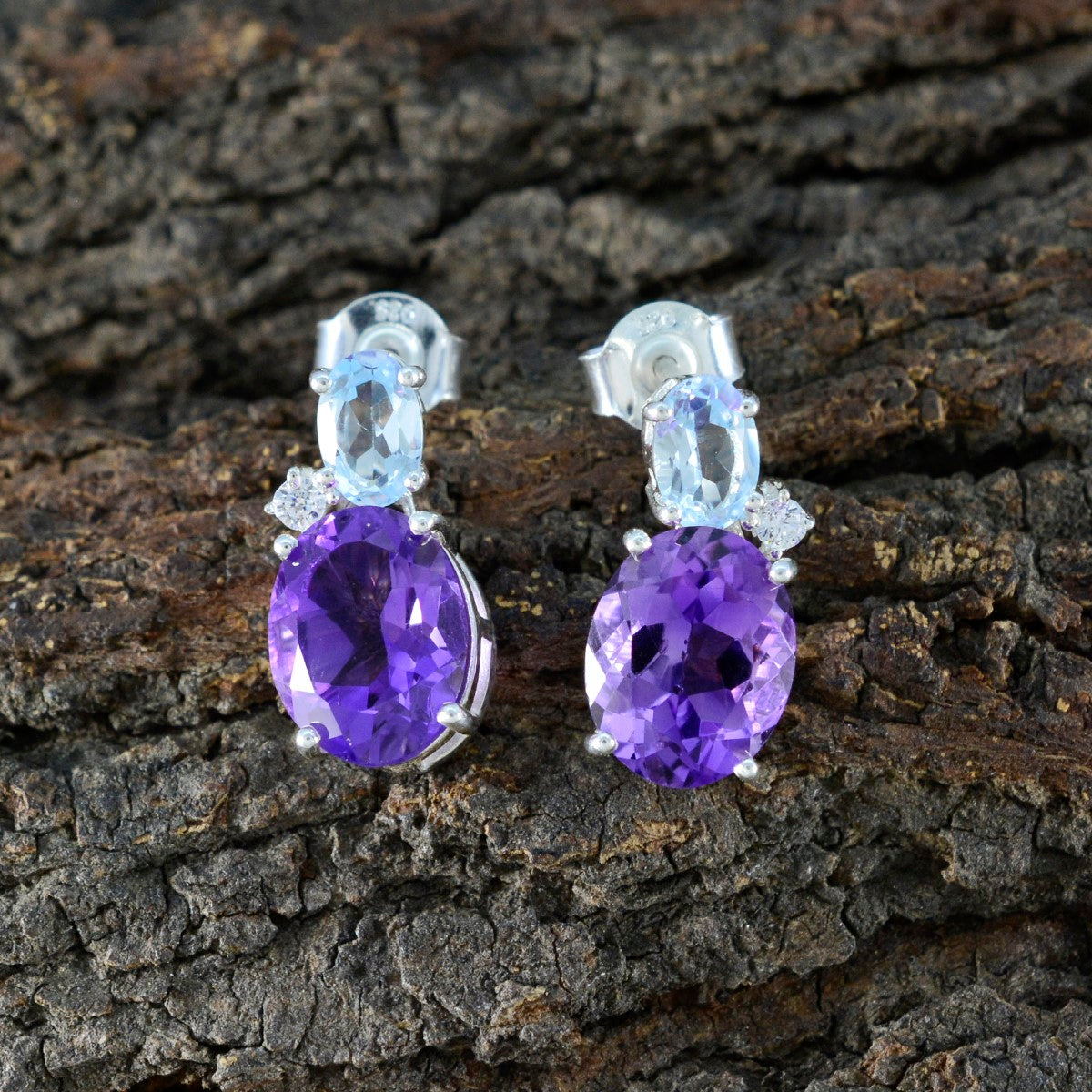 Multi-Indian-Kristine-multiple-Stud-multicolor-92.5-Silver-Earring