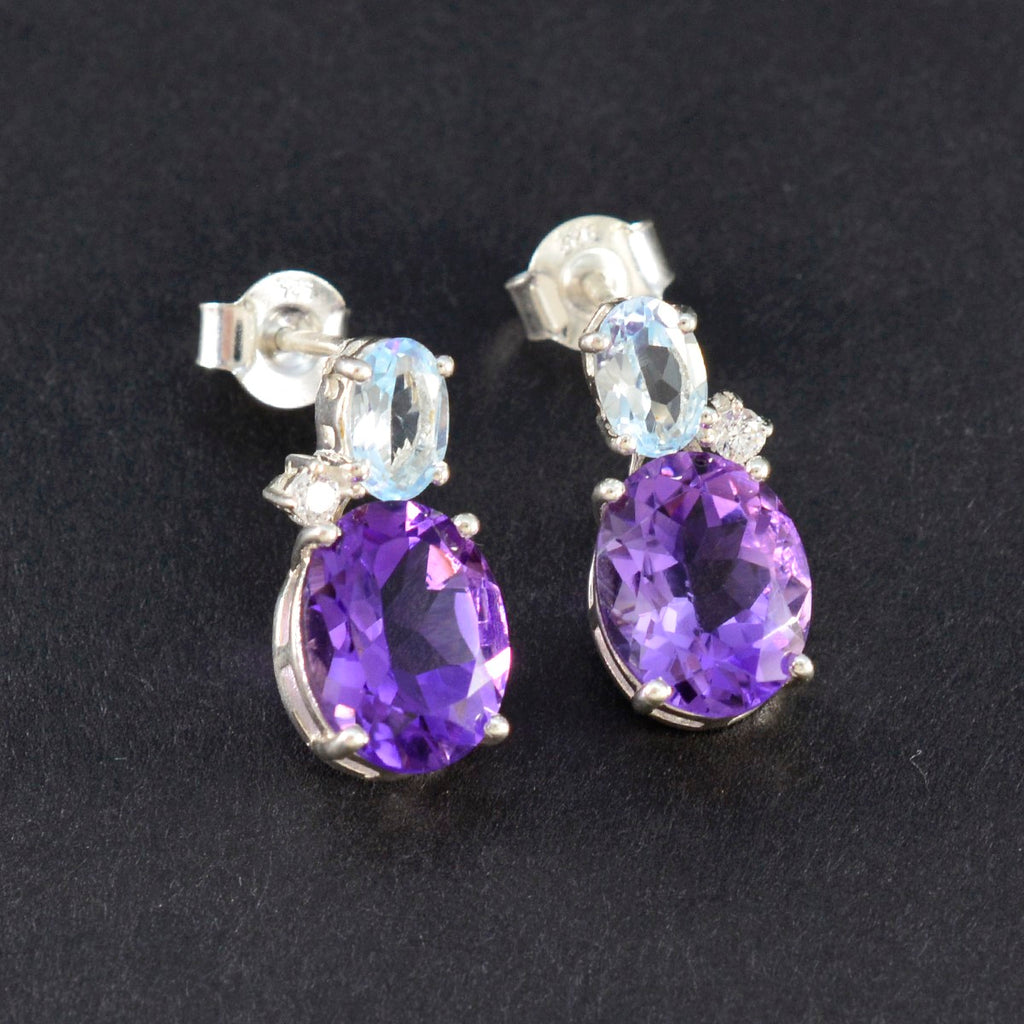 Multi-Indian-Kristine-multiple-Stud-multicolor-92.5-Silver-Earring