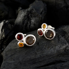 Multi-Mexican-Isabella-multiple-Stud-multicolor-Sterling-Silver-Earring