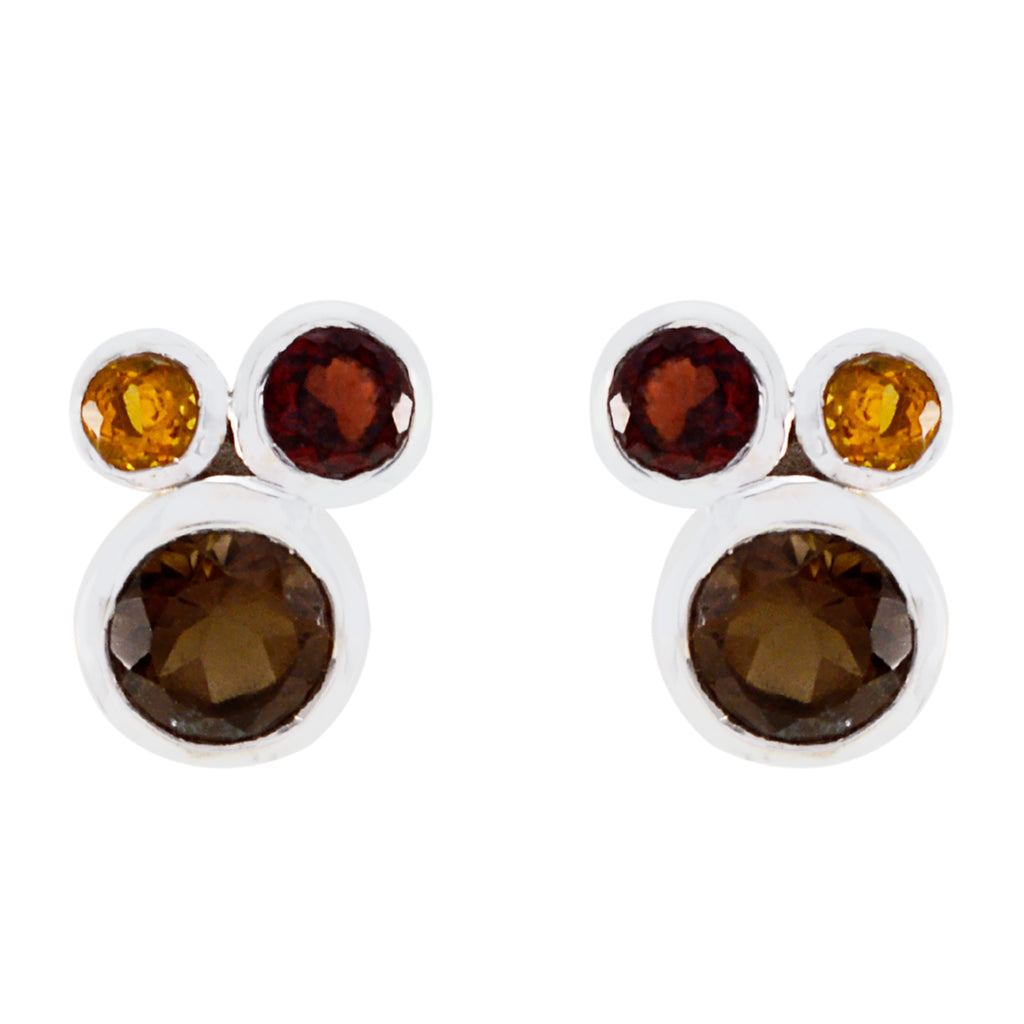 Multi-Mexican-Isabella-multiple-Stud-multicolor-Sterling-Silver-Earring