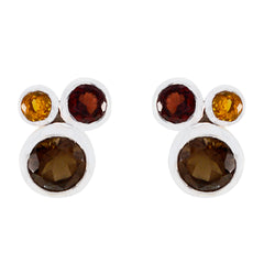 Multi-Mexican-Isabella-multiple-Stud-multicolor-Sterling-Silver-Earring