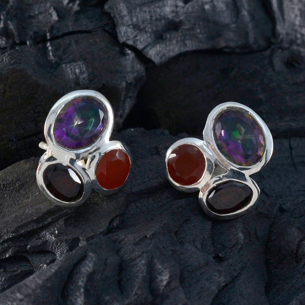 Multi-Australian-Isabelle-multiple-Stud-multicolor-Sterling-Silver-Earring