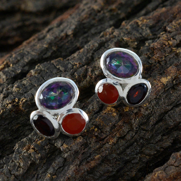 Multi-Australian-Isabelle-multiple-Stud-multicolor-Sterling-Silver-Earring