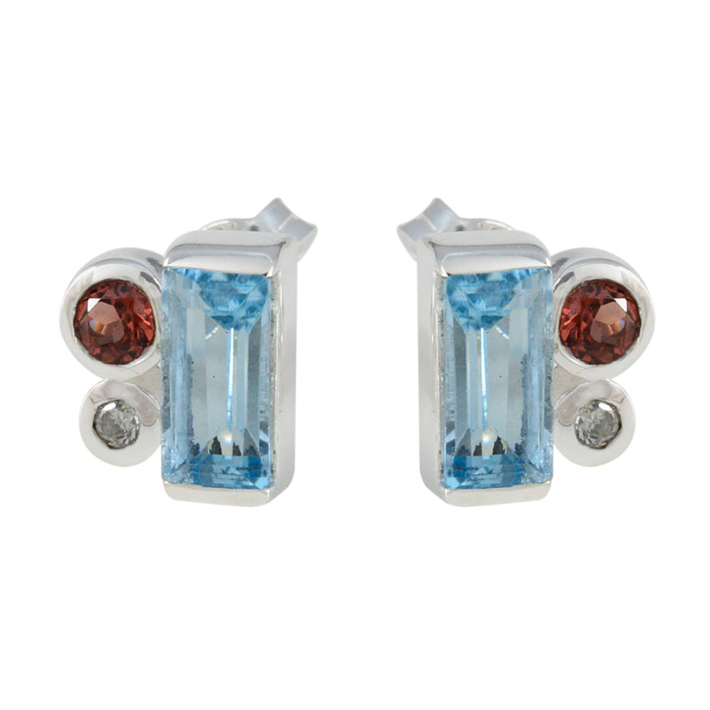 Multi-Spanish-María-Trilogy-Stud-multicolor-925-Silver-Earring