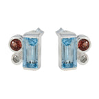 Multi-Spanish-María-Trilogy-Stud-multicolor-925-Silver-Earring