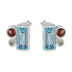Multi-Spanish-María-Trilogy-Stud-multicolor-925-Silver-Earring