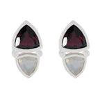 Multi-Italian-Rosa-Toi-et-Moi-Stud-multicolor-925-Sterling-Silver-Earring