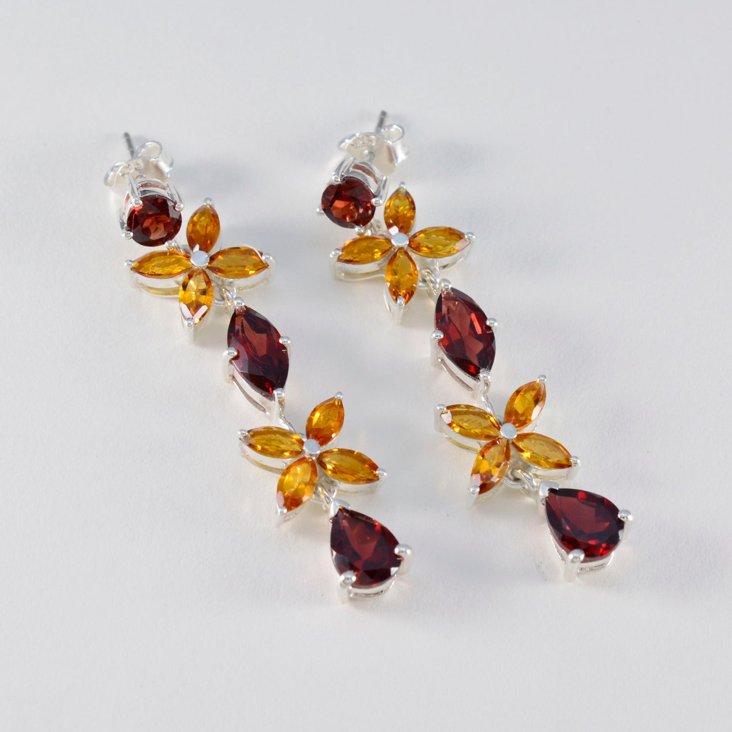 Multi-Middle-Eastern-Camila-multiple-Stud-multicolor-Sterling-Silver-Earring