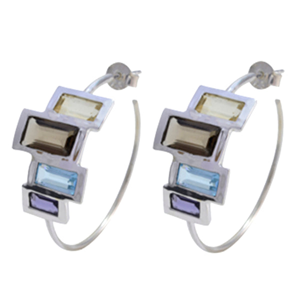 Multi-African-Bruna-multiple-Stud-multicolor-925-Silver-Earring