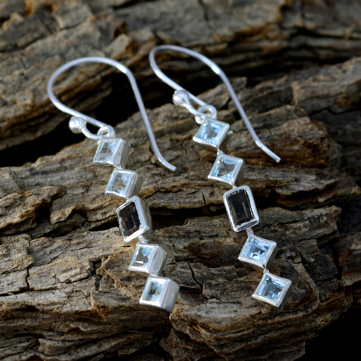 Multi-American-Layla-multiple-Dangle-multicolor-Silver-Earring