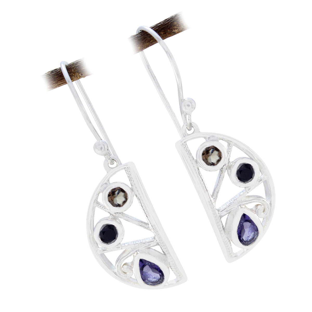 Multi-Korean-Lea-multiple-Dangle-multicolor-925-Sterling-Silver-Earring