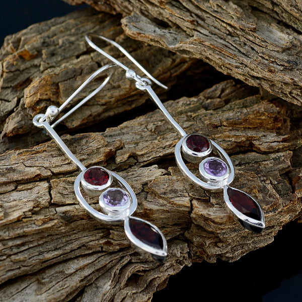 Multi-Turkish-Lili-multiple-Dangle-multicolor-Silver-Earring