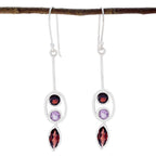 Multi-Turkish-Lili-multiple-Dangle-multicolor-Silver-Earring