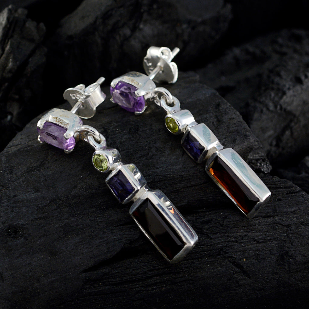 Multi-Mexican-Lucy-multiple-Dangle-multicolor-925-Sterling-Silver-Earring