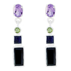 Multi-Mexican-Lucy-multiple-Dangle-multicolor-925-Sterling-Silver-Earring