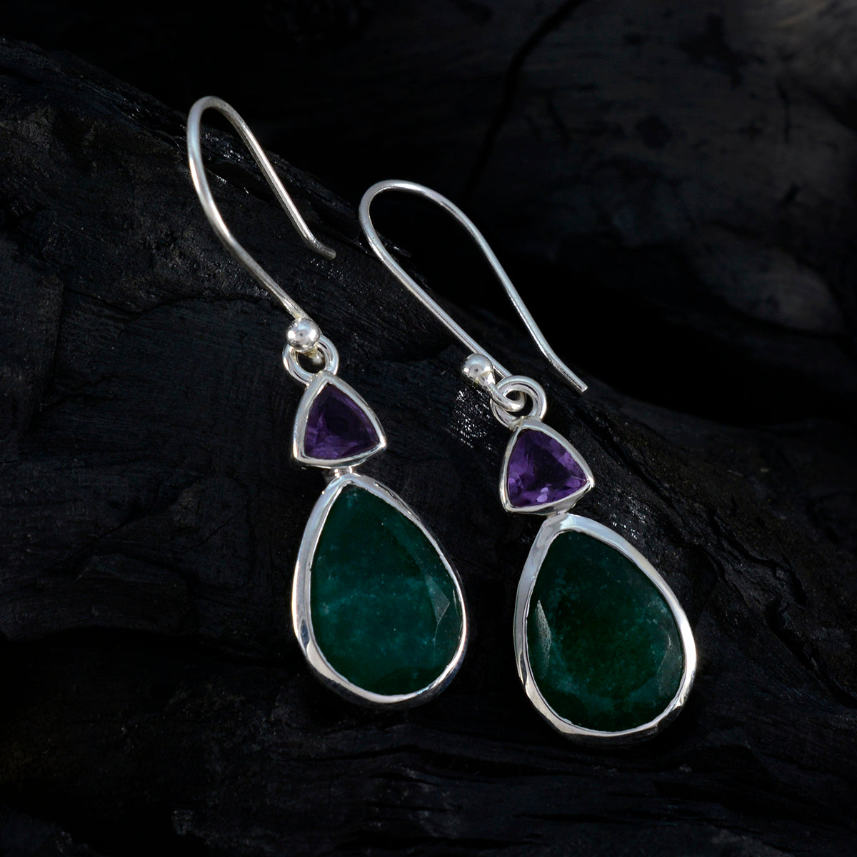 Multi-Spanish-Ángeles-Toi-et-Moi-Dangle-multicolor-Silver-Earring