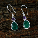 Multi-Spanish-Ángeles-Toi-et-Moi-Dangle-multicolor-Silver-Earring