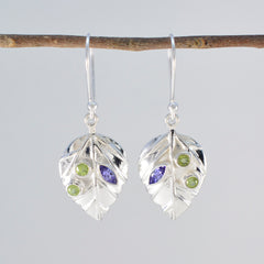 Multi-French-Kennedy-multiple-Dangle-multicolor-925-Sterling-Silver-Earring