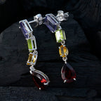 Multi-Spanish-Marie-multiple-Dangle-multicolor-Sterling-Silver-Earring