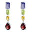 Multi-Spanish-Marie-multiple-Dangle-multicolor-Sterling-Silver-Earring