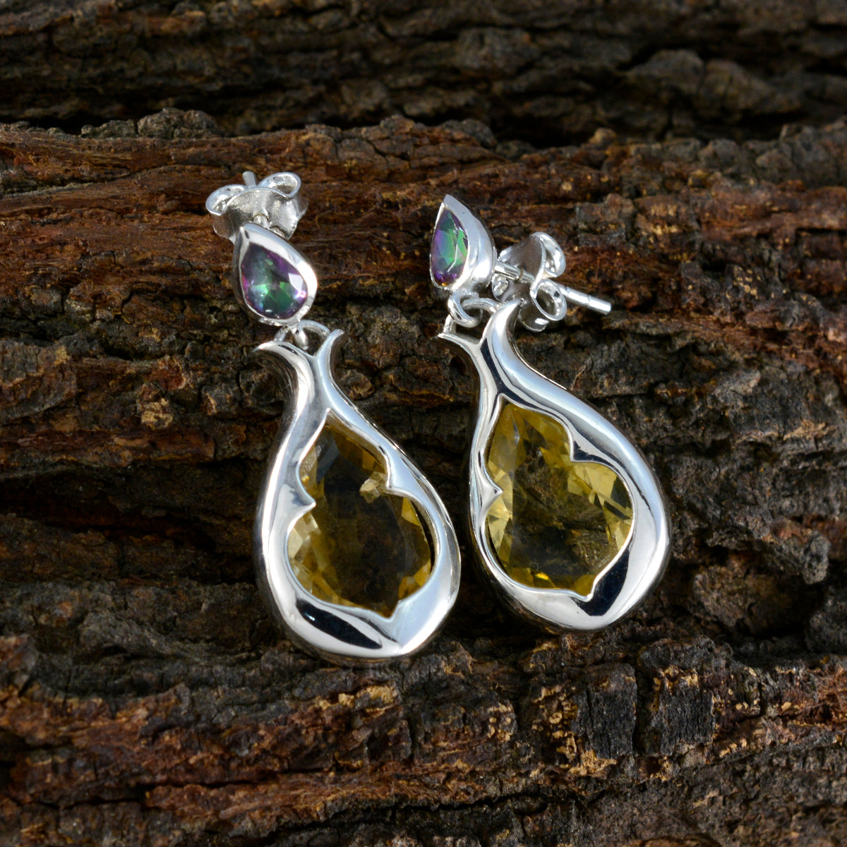 Multi-Italian-Evelyn-Toi-et-Moi-Stud-multicolor-925-Sterling-Silver-Earring