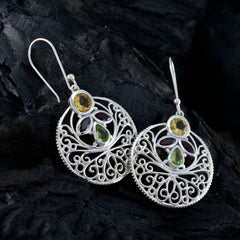 Multi-Australian-Julia-quarter-Dangle-multicolor-925-Sterling-Silver-Earring