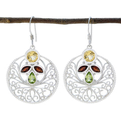 Multi-Australian-Julia-quarter-Dangle-multicolor-925-Sterling-Silver-Earring