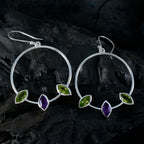 Multi-Turkish-Luna-Trilogy-Dangle-multicolor-Sterling-Silver-Earring