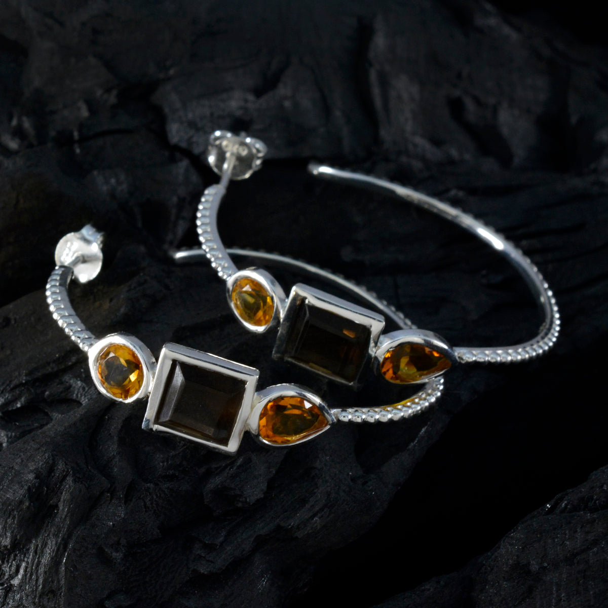 マルチオーストラリアンステラトリロジースタッドマルチカラースターリングシルバーイヤリング サブ画像