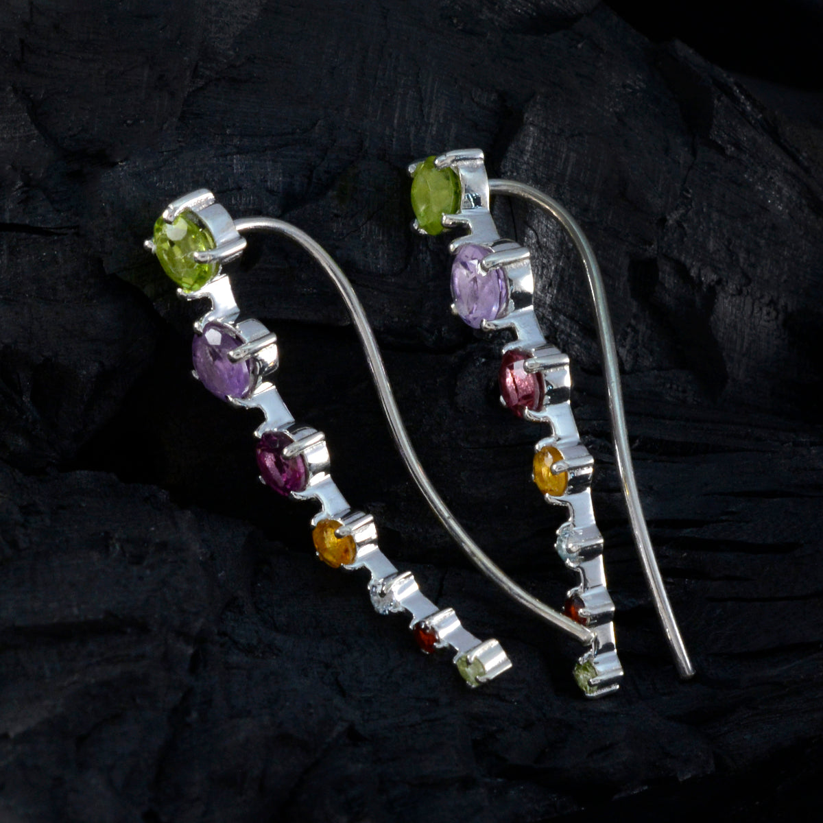 Multi-Australian-Soo-jin-multiple-EarCuff-multicolor-925-Sterling-Silver-Earring