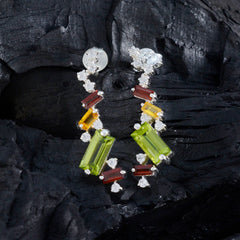 Multi-Italian-Antonia-multiple-Stud-multicolor-Sterling-Silver-Earring