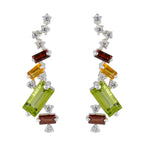 Multi-Italian-Antonia-multiple-Stud-multicolor-Sterling-Silver-Earring