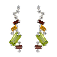 Multi-Italian-Antonia-multiple-Stud-multicolor-Sterling-Silver-Earring