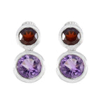 Multi-Latin-American-Renata-Toi-et-Moi-Stud-multicolor-Silver-Earring