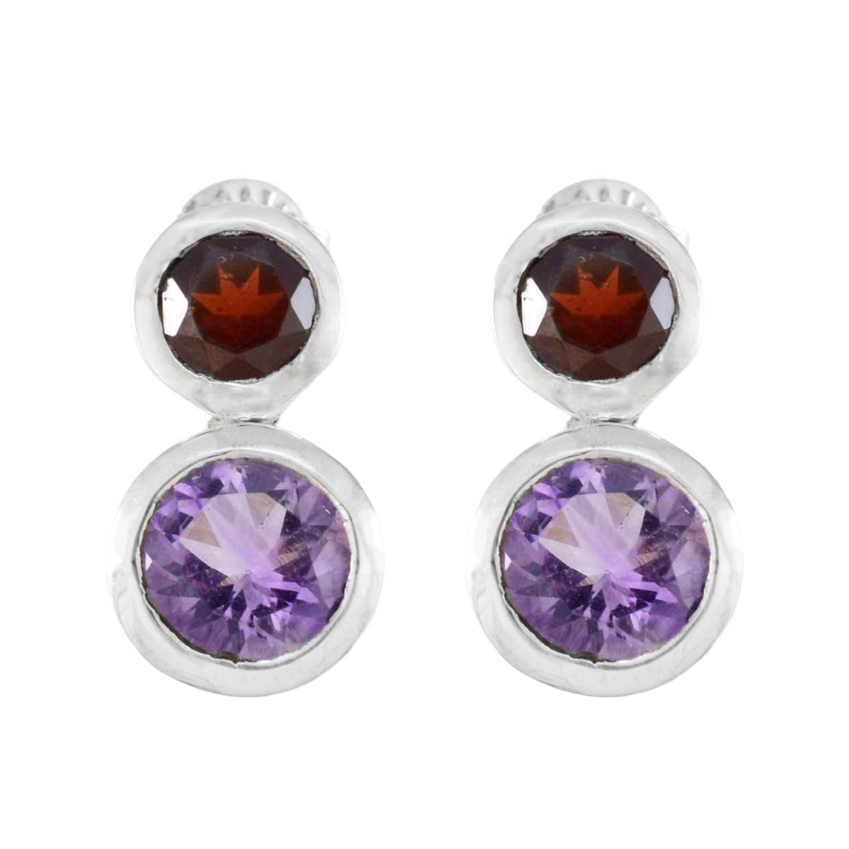 Multi-Latin-American-Renata-Toi-et-Moi-Stud-multicolor-Silver-Earring