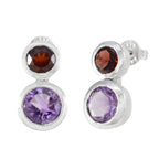 Multi-Latin-American-Renata-Toi-et-Moi-Stud-multicolor-Silver-Earring