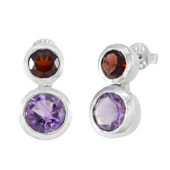Multi-Latin-American-Renata-Toi-et-Moi-Stud-multicolor-Silver-Earring