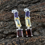 Multi-Australian-Mia-multiple-Stud-multicolor-92.5-Silver-Earring