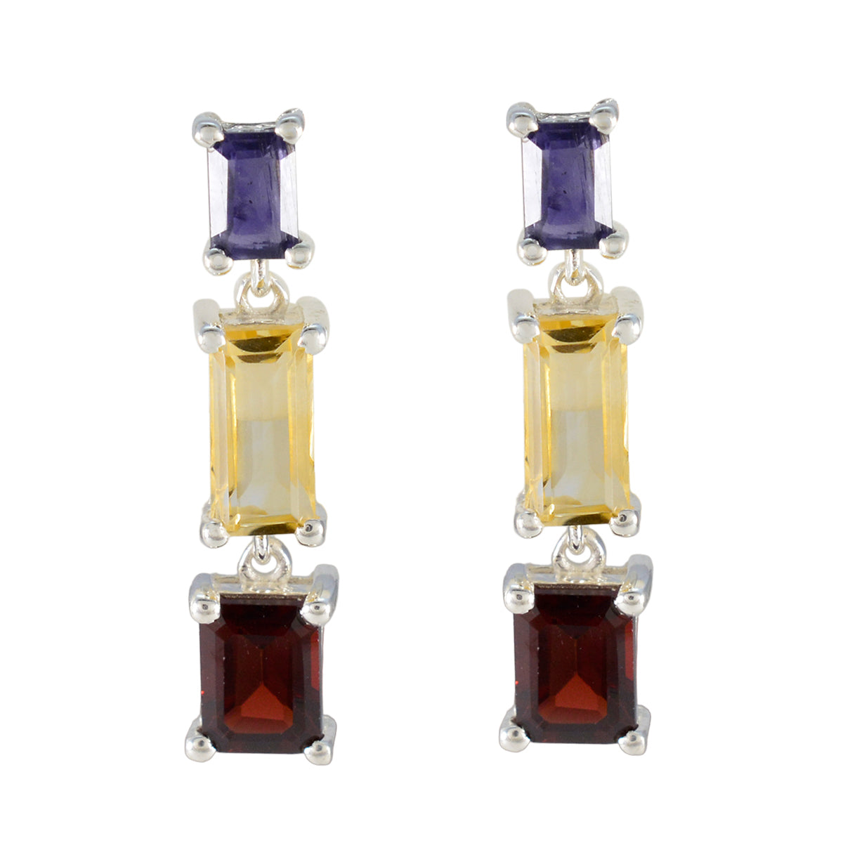 Multi-Australian-Mia-multiple-Stud-multicolor-92.5-Silver-Earring