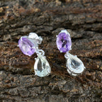 Multi-American-Rileya-multiple-Stud-multicolor-Silver-Earring