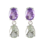 Multi-American-Rileya-multiple-Stud-multicolor-Silver-Earring