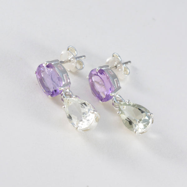 Multi-American-Rileya-multiple-Stud-multicolor-Silver-Earring