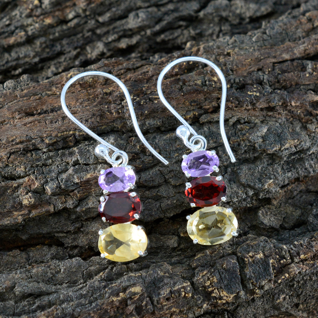 Multi-Australian-Stella-multiple-Dangle-multicolor-92.5-Silver-Earring