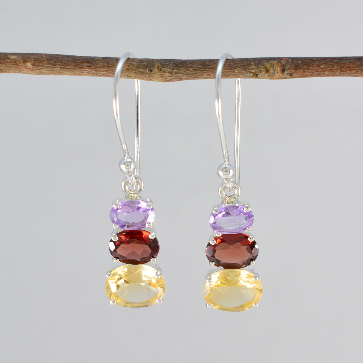 Multi-Australian-Stella-multiple-Dangle-multicolor-92.5-Silver-Earring