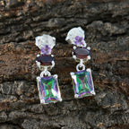 Multi-Japanese-Addison-Trilogy-Stud-multicolor-Sterling-Silver-Earring