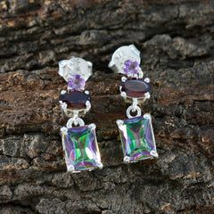 Multi-Japanese-Addison-Trilogy-Stud-multicolor-Sterling-Silver-Earring