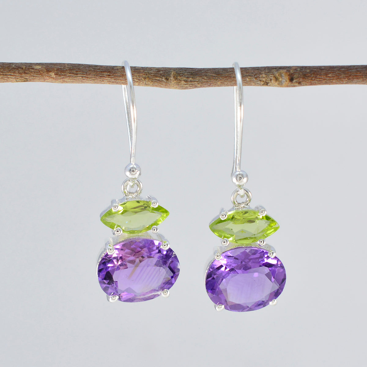 Multi-Latin-American-Hua-multiple-Dangle-multicolor-925-Sterling-Silver-Earring