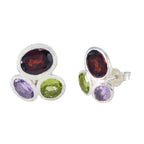 Multi-Egyptian-Hannah-multiple-Stud-multicolor-Silver-Earring