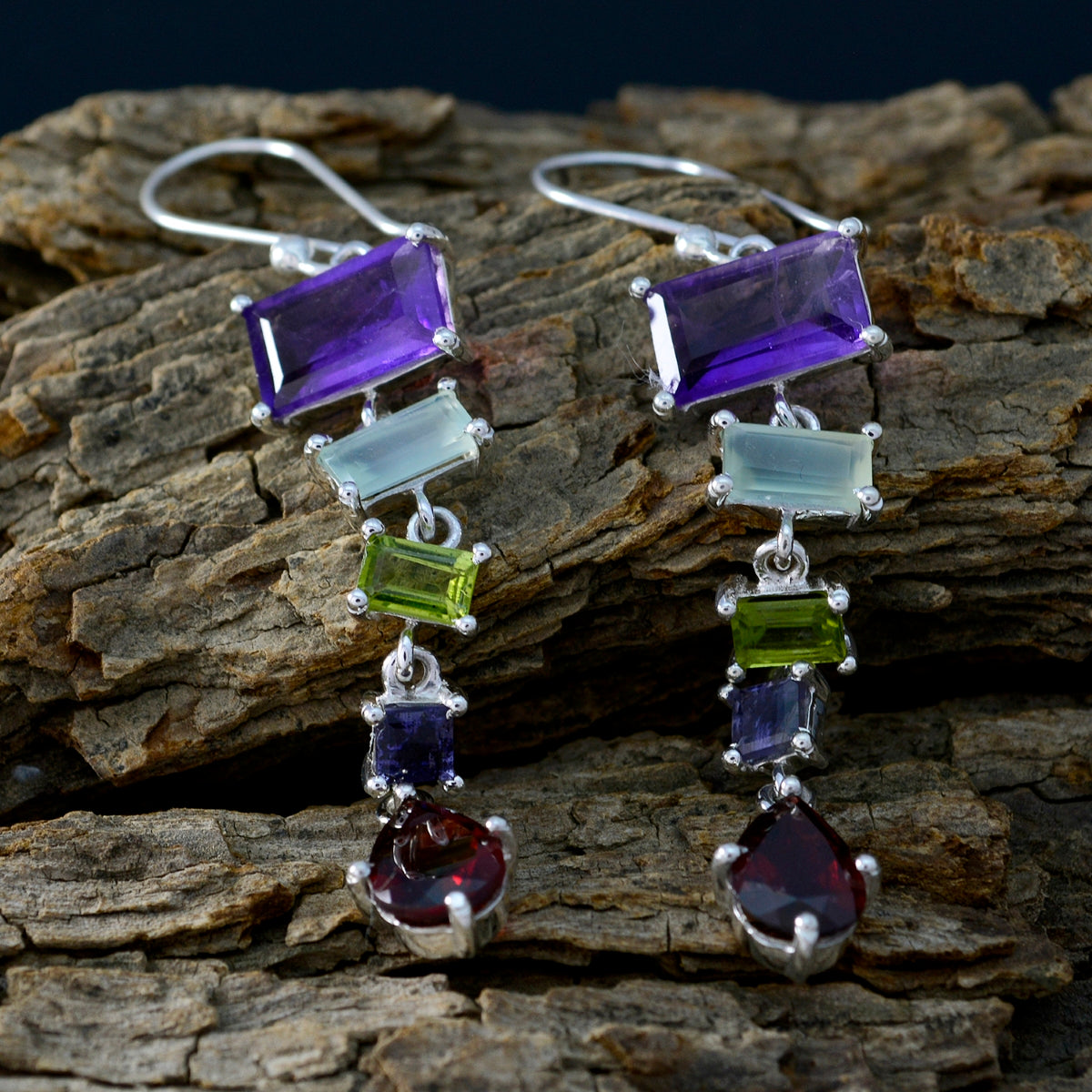 Multi-Mexican-Alice-multiple-Dangle-multicolor-92.5-Silver-Earring