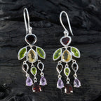 Multi-Japanese-Yuna-multiple-Dangle-multicolor-925-Sterling-Silver-Earring
